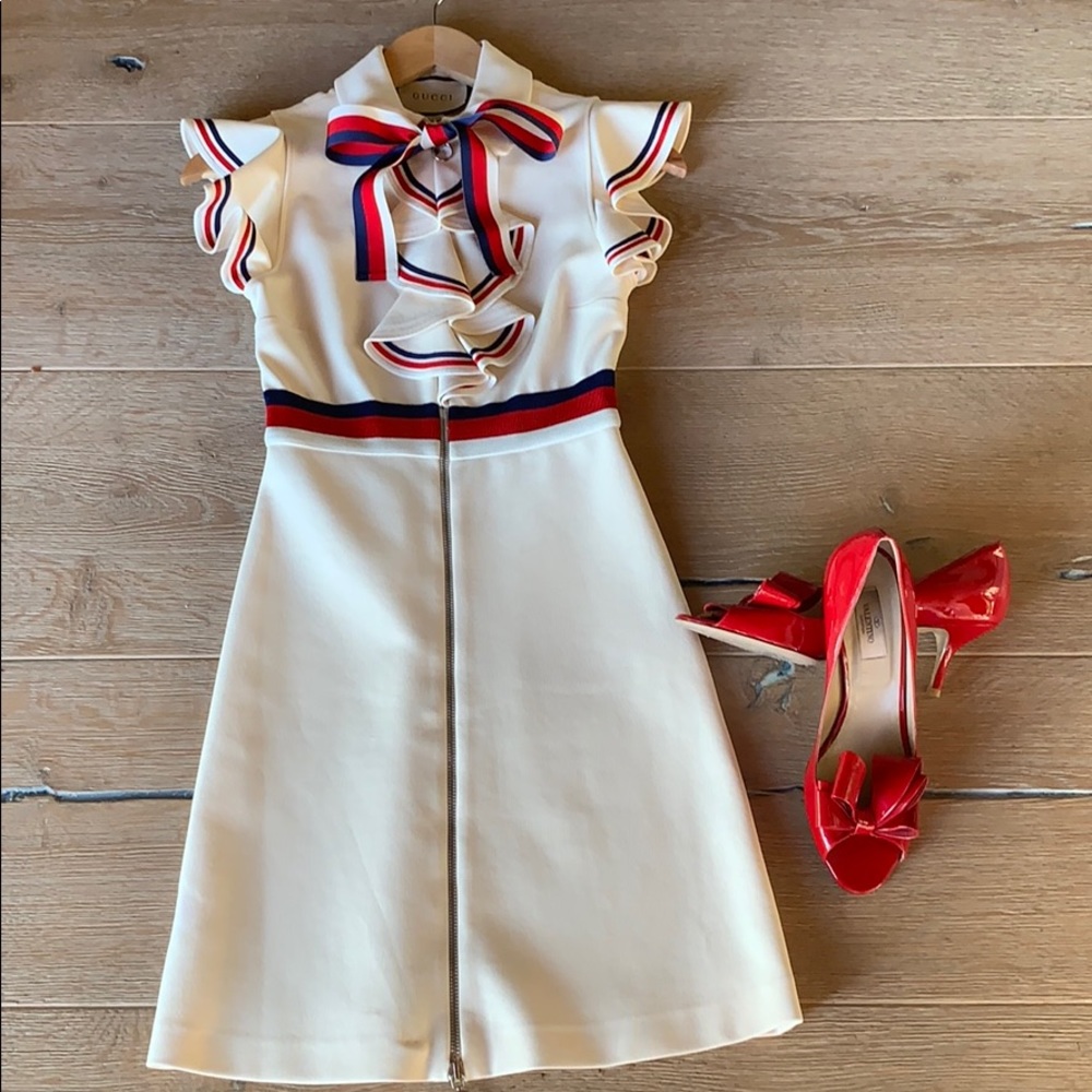 Gucci Sylvie Web Stretch Jersey Dress
